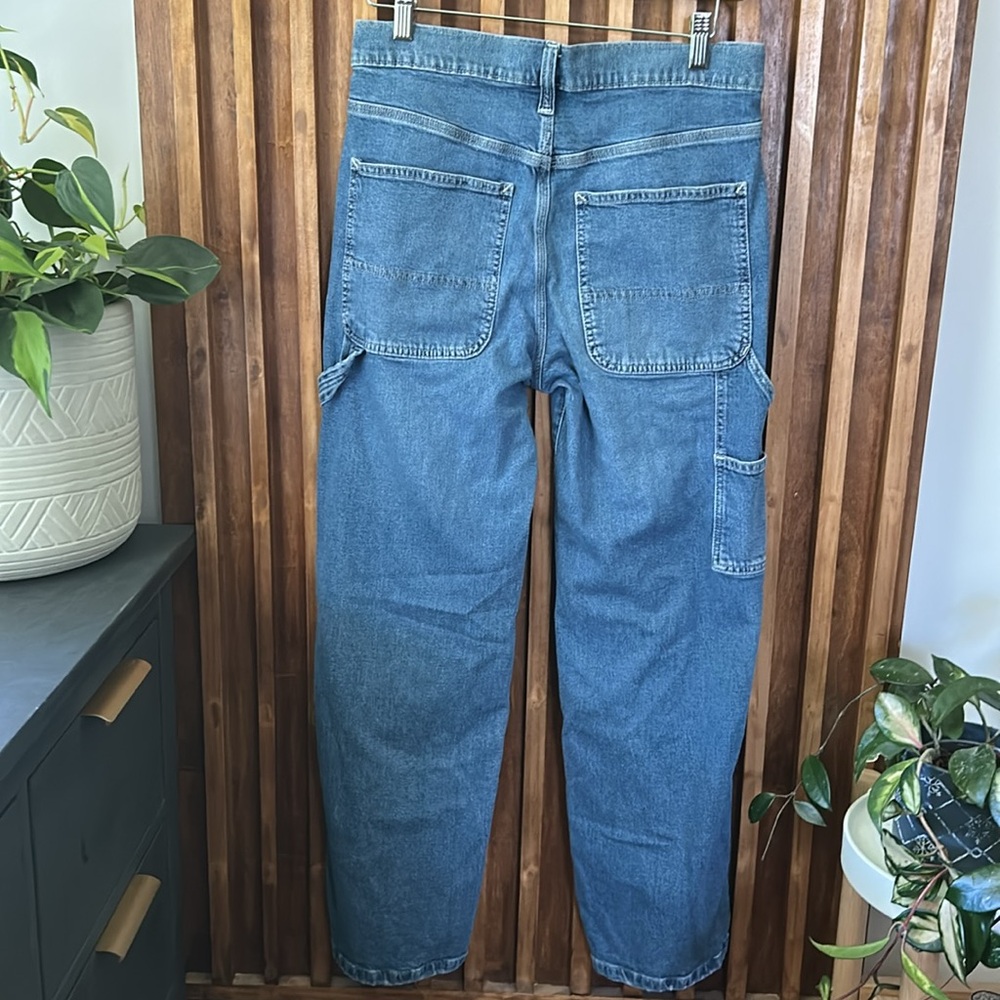 Gap Petite 90s Carpenter Ankle Straight Leg Jeans. Size 4P/ 27P - Picture 3 of 10